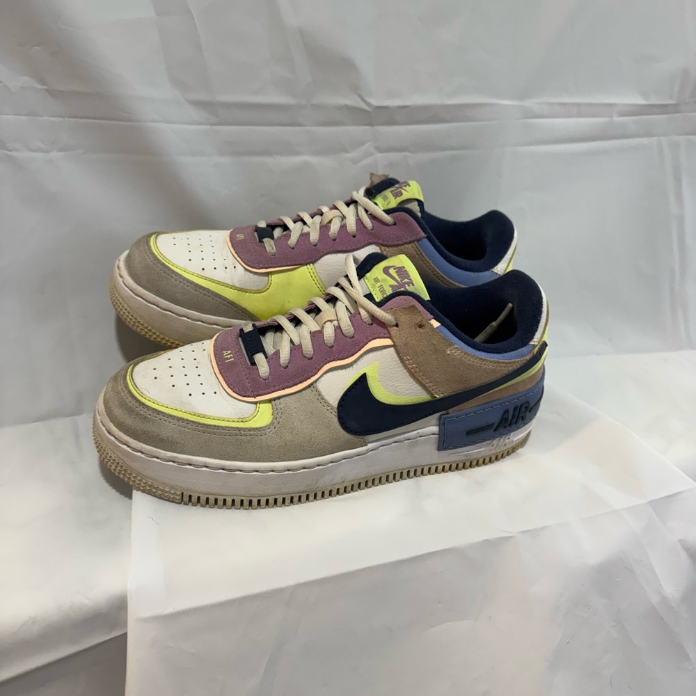 Nike Air Force 1 with Purple, Yellow, White & Gray